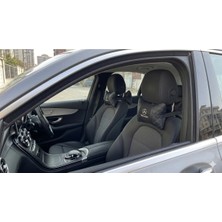 Yerli Boyun Yastığı Deri Kapitoneli Mercedes Siyah 2li