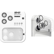 Maks Technology iPhone 17 Pro Mkst Cl-22 Parmak Izi Bırakmayan Anti-Reflective 2in1 Kamera Lens Koruyucu - Gümüş