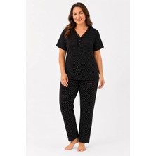 Pemilo Kadın 7931 Büyük Beden Kısa Kol Bambu Pijama Takımı