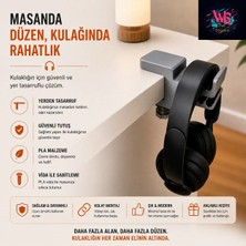WLS Studio Kulaklık Standı | Masa Kenarı Asılabilir Oyuncu Kulaklık Tutucu Askılığı