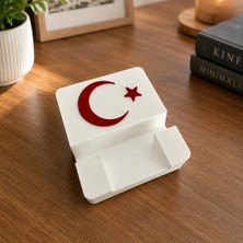 Serüven Ayyıldız Telefon Standı - Masa Telefon Tutucu - Tablet Standı - Minmal Tasarım 3D Baskı