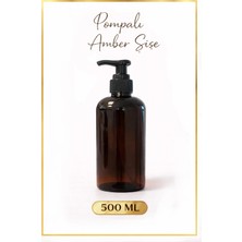 Alubrella Dozajlı Basmalı Başlık Amber Şişe 500 ml - Çok Amaçlı Amber Şişe