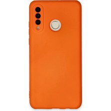 Armüz Huawei P30 Lite Kılıf Nano Içi Kadife Silikon - Turuncu