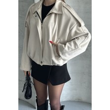 Moda Armanc Kadın Oversize Süet Bomber Ceket