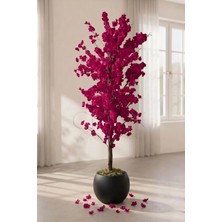 Cihan Çiçekçilik Yapay Mor Bahar Dalı Ağacı 140 cm Küre Saksılı