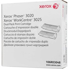 Xerox Siyah 2'li Orijinal Toner Kartuşu 2X1500 Sayfa Phaser 3020 Workcentre 3025