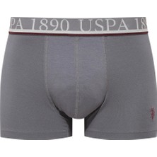 U.S. Polo Assn. Erkek Iç Giyim Düz Renk 3'lü Kutulu Boxer Antrasit - Mürdüm - Siyah - Çoklu Renk - ILC2.80B54H7-NMUR