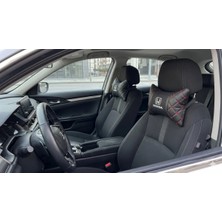 Yerli Boyun Yastığı Deri Kapitoneli Honda Siyah 2li