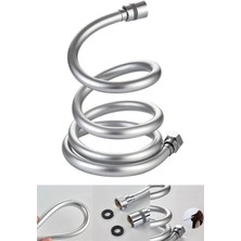 Kustar Gümüş Pvc Banyo Duş Hortumu Dayanıklı Banyo Musluk Duş Hortum 1,5 Metre