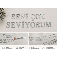 3E Özçelik 25X25 cm Metal Dekor Harf