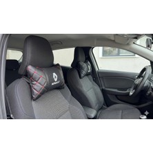 Yerli Boyun Yastığı Deri Kapitoneli Renault Siyah 2li