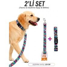 Hayal Patishop Bohem Desenli 2'li Köpek Tasma ve Gezdirme Kayışı Seti 120 cm