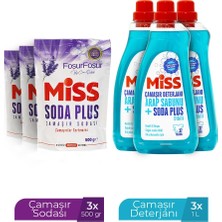 Miss Sıvı Çamaşır Deterjanı Arap Sabunu ve Soda Etkili 1500MLX3+Miss Soda Lavanta 500 Grx3