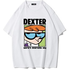 Brz Collection Unisex Oversize Dexter T-Shirt (Beyaz)