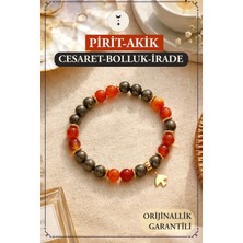 Orenda Design Pirit, Akik, Kuş Sembollü Bileklik | Cesaret, Bolluk ve Irade Gücü