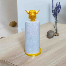 Multiogz Inek Figürlü Dekoratif Kağıt Havluluk - 3D Tasarım Mutfak Havlu Tutucu