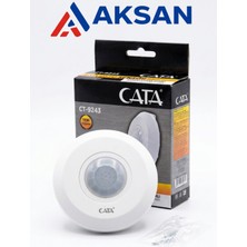 Cata CT-9243 360° Hareket Sensörü Sıva Üstü Pır Sensör Hassas Zaman Ayarlı 800W