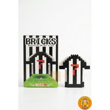 Bricks Siyah-Beyaz Taraftar Şampiyon Forma (173 Parça) Futbol Severlere Özel Blok Forma Seti 3D Yapboz Puzzle Yapı Oyuncakları
