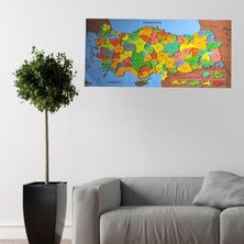 Ozcmax Renkli Türkiye Haritası Manyetik Yapıştırıcı Gerektirmeyen Duvar Stickerıı 118 cm * 56 cm