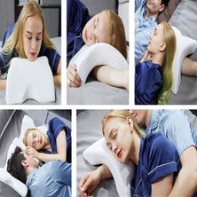 Ozcmax % 100 Visco Kavisli Ortopedik Yıkanabilir Kumaş Kılıflı Bel Boyun Bacak Ağrılları Için Yastık