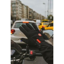 Single Sword Parmak Dokunmatik Özellikli Motosiklet Ve Bisiklet Eldiveni Sporcu Ağırlık Eldiveni | Tam - Beden: L | Renk: Siyah