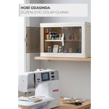 Follow Me Modüler Tekerlekli 4 Katlı Istiflenebilir Dolap Beyaz (160 Lt Çok Amaçlı Depolama Sistemi)