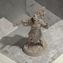 Major Hobi Dnd Half-Orc Barbarian 5 cm Figür – Balta Taşıyan Savaşçı 1/32