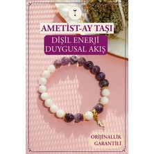 Orenda Design Ay Taşı Ametist Deniz Atı Sembollü Bileklik | Duygusal Denge, Sezgi ve Içsel Huzur