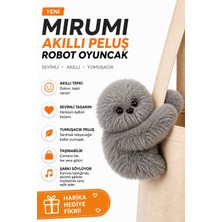 Ziventa Mirumi Interaktif Akıllı Oyuncak Dokunmatik Şarjlı Ses Algılayan Şarkı Söyleyen Taşınabilir Sevimli Robot Peluş