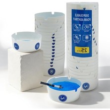 Cekar Store Mallart® 25’li Kullan At Jel Küllük Seti - Koku Önleyici Sigara Söndürücü, Araç Içi ve Ev Için Pratik Köpük Küllük, 30 Saniyede Jelleşen Taşınabilir Küllük Seti