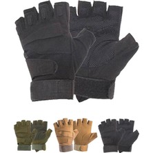 Single Sword Yarım Parmak - Erkek & Kadın Outdoor Spor & Fitness Outdoor Kesik Parmak Eldiven - Beden: XL | Renk: Siyah