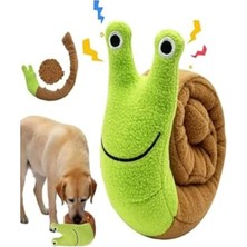 Cekar Store Salyangoz Peluş Köpek Sesli Oyuncağı Ödül Mama Saklama ve Çiğneme Oyuncağı 1 Adet