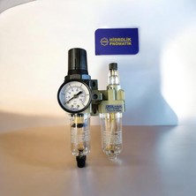 Crox Tam Hidrolik Pnömatik 1/4" 2'li (Ikili) Kompresör Hava Şartlandırıcı AFC2000 (Filtre + Regülatör + Yağlayıcı)