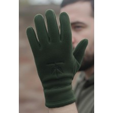 Single Sword Kadın & Erkek Yüksek Kalite Kışlık Polar Eldiven - Haki Tam Parmak