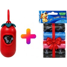 Hayal Patishop Köpek Kaka Poşeti Dispenseri & Dışkı Torbası Taşıma Aparatı 4 + 1 Rulo Hediye