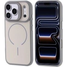 Apple iPhone 17 Pro Kılıf M-Safe Şarj Özellikli Kamera Standlı Zore Notron Kapak