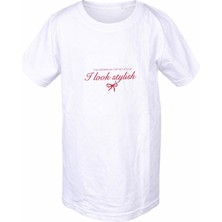 Trender I Look Stylish Beyaz Kız Çocuk T-Shirt 26YDT1000055
