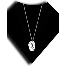 Roxx Jewellery 925 Ayar Gümüş 222 Melek Sayısı Plaka Kolye