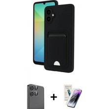 Pileli Store Pilelistore™ Galaxy A06 Kılıf Vadi Çizgi Prime - Şeffaf Pasifik Cam Ekran Koruyucu + Raze Metal Kamera Lens - Sh