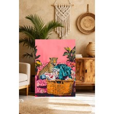 Mgi Design Premium Kalite Pembe Eklektik Tablo Skandinav Tarzı Kanvas Tablo Şık Duvar Dekoru