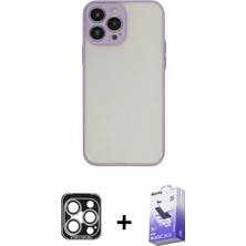 Pileli Store Pilelistore™ iPhone 15 Pro Max Kılıf Ahenk Çizgi Serisi - Siyah Bilvis 5in1 5d Magic Hayalet Cam Ekran Koruyucu + Pvd Metal Kamera Lens - Gs