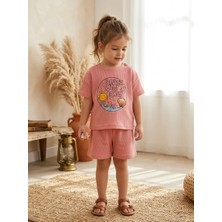 Baby Kuğu Unisex Waffle Kumaş Çocuk Bohem Ikili Takım