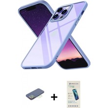 Pileli Store Pilelistore™ iPhone 13 Pro Max Kılıf Nova Işık Serisi - Şeffaf Pasifik Cam Ekran Koruyucu + Renkli Kamera Lens Koruma Cam - Yl