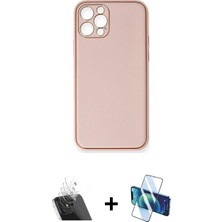 Pileli Store Pilelistore™ iPhone 12 Pro Kılıf Yadigar Klasik - Siyah 3D Antistatik Cam Ekran Koruyucu + Kamera Lens Koruma Cam - Sf