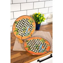 Miss Betty Paradıse Emaye 2'li Sunum Tabak 30CM