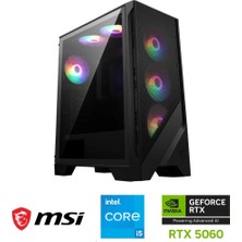 MSI Gzone Eco Intel Core I5 14400F / Nvidia Rtx 5060 8gb / 16GB Ddr5 / 1tb M.2 SSD / Gaming Masaüstü Bilgisayar
