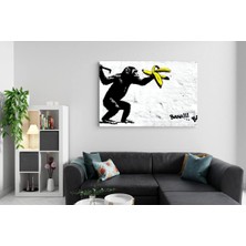 Mgi Design Galeri Kalitesinde Banksy Sokak Sanatı Reprodüksiyon Kanvas Tablo Dekoratif Salon Tablosu