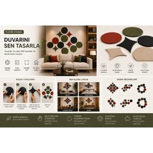 Platre Studio Kendin Tasarla Mdf Duvar Paneli Seti | Yuvarlak & Yıldız Dekoratif Duvar Süsü 8'Lİ PAKET