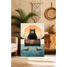 Mgi Design Lüks Sevimli Bebek Resmi Boho Stilinde Kanvas Tablo Salon Dekoru