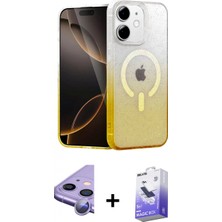 Pileli Store Pilelistore™ iPhone 11 Kılıf Eksen Minimal Özel Seri - Siyah Bilvis 5in1 5d Magic Hayalet Cam Ekran Koruyucu + Raze Metal Kamera Lens - Mr